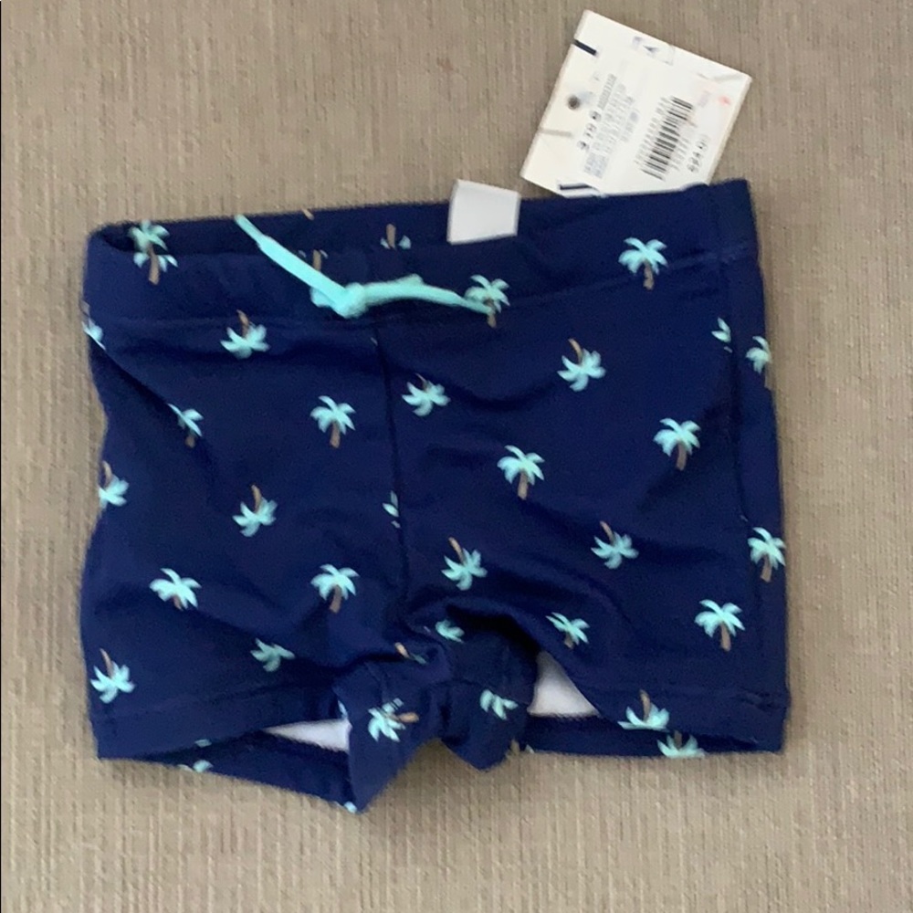 Baby bathing suit bottoms with palm trees